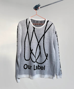 Brand AndAndAnd (&&&) Graphic Wearable Jacquard Sweater